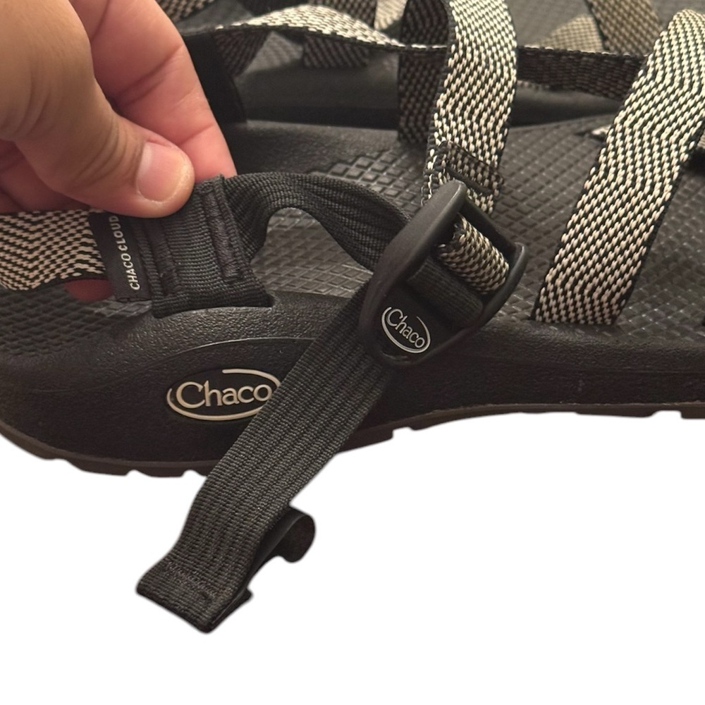 Chaco Women's Z/Cloud 2 Black & White Sandals - Picture 4 of 6